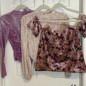 Bundle of 3 EUC Women’s Specialty Print Tops Size Small